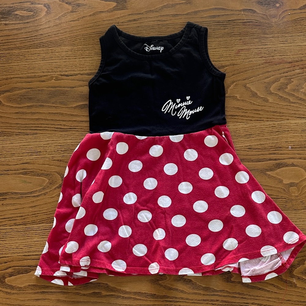 Disney Minnie Mouse Black and Red Polka Dot Dress